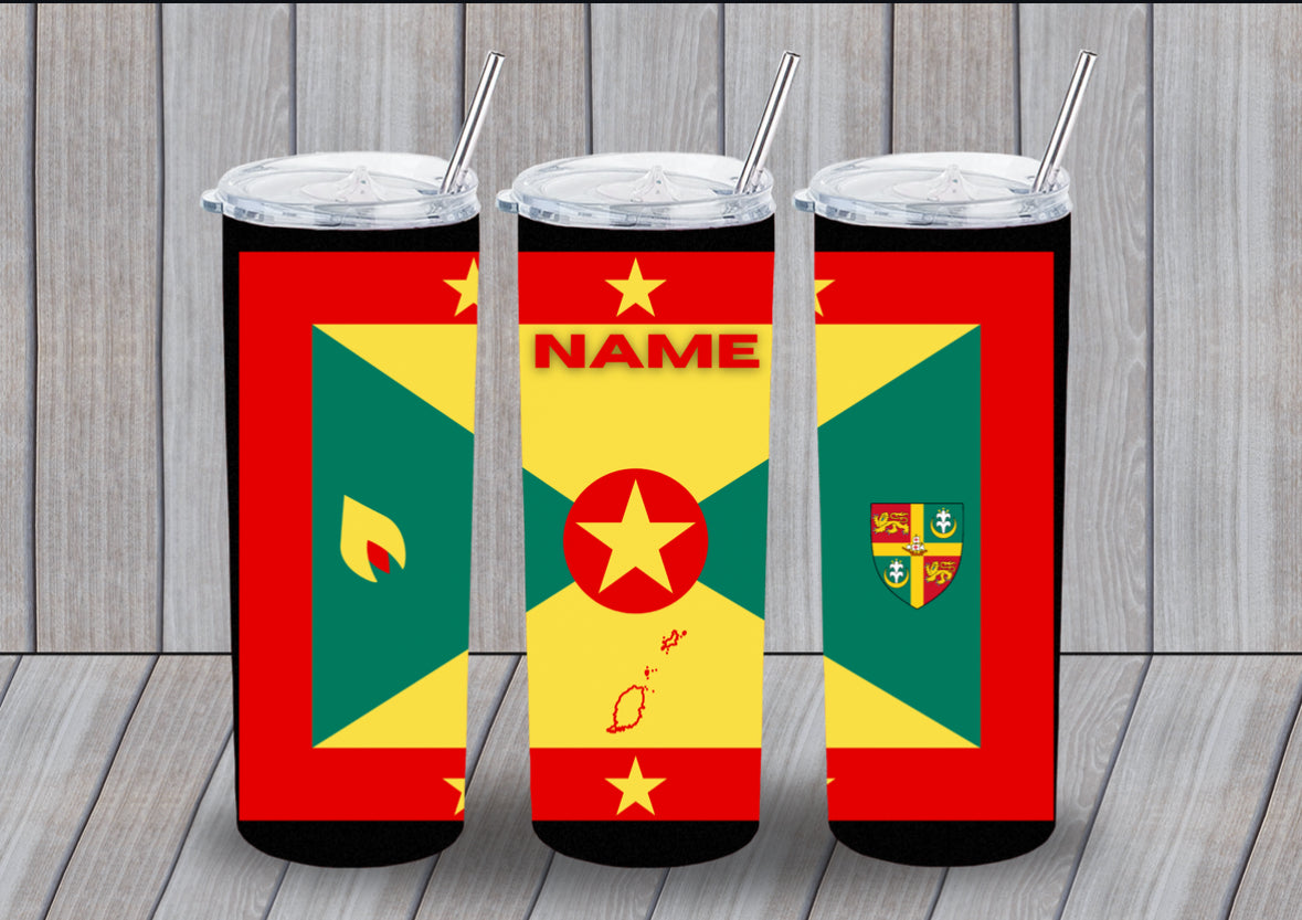 Rep Your Flag 20oz Tumblers | Custom Sublimation Flag Tumblers with Name