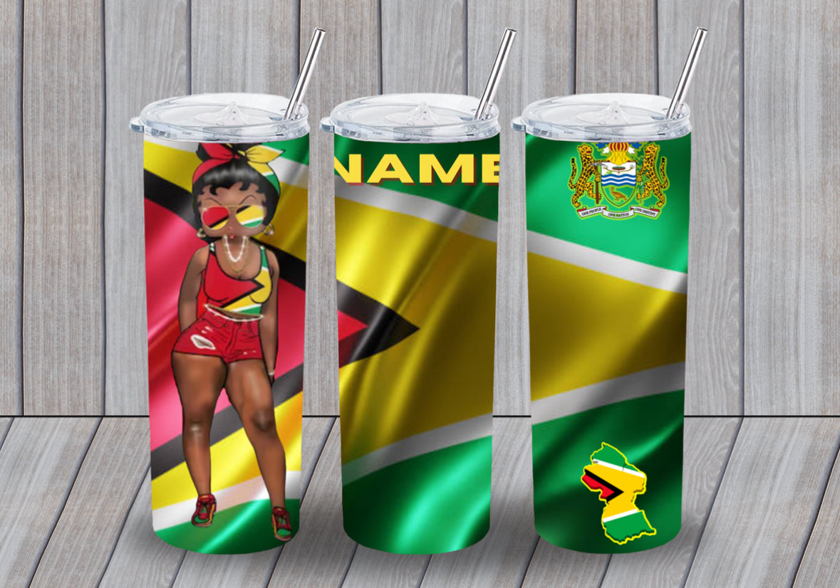 Rep Your Flag 20oz Tumblers | Custom Sublimation Flag Tumblers with Name