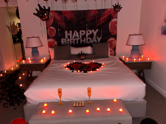 Valentine’s Day & Birthday Hotel Room Decoration Setup | Balloon, Rose & Luxury Decor | Broward County