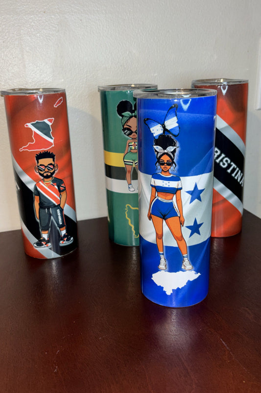 Rep Your Flag 20oz Tumblers | Custom Sublimation Flag Tumblers with Name
