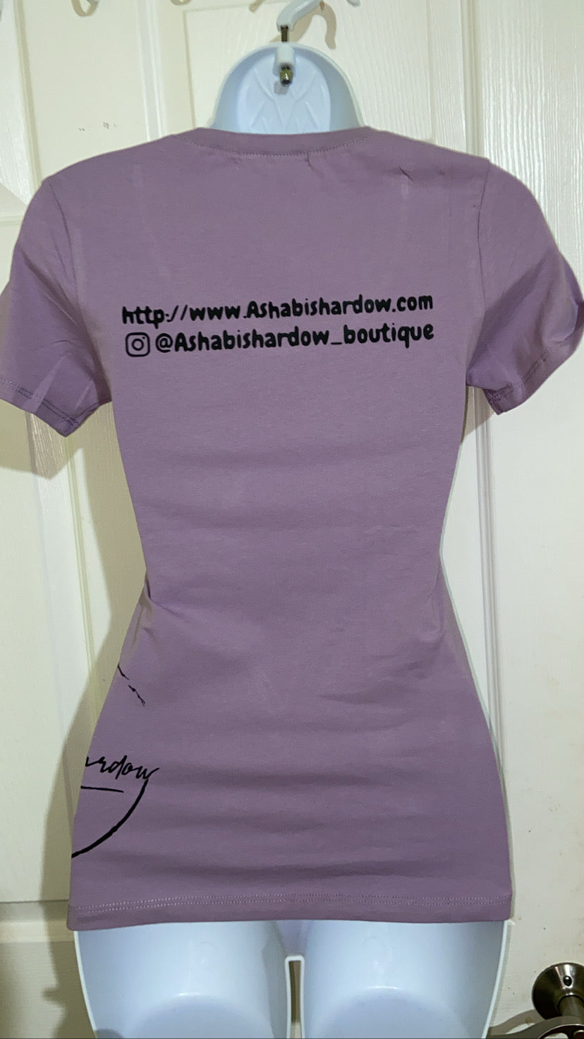 Personalized shirt with custom quote printed on the back