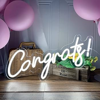 Congrats Neon Sign (Rental)