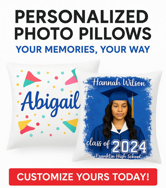 Custom Keepsake Pillows | Personalized Photo Pillows with Name